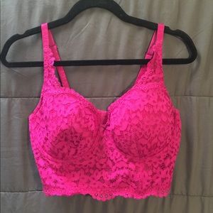 Sexy Fuchsia Lace Bra